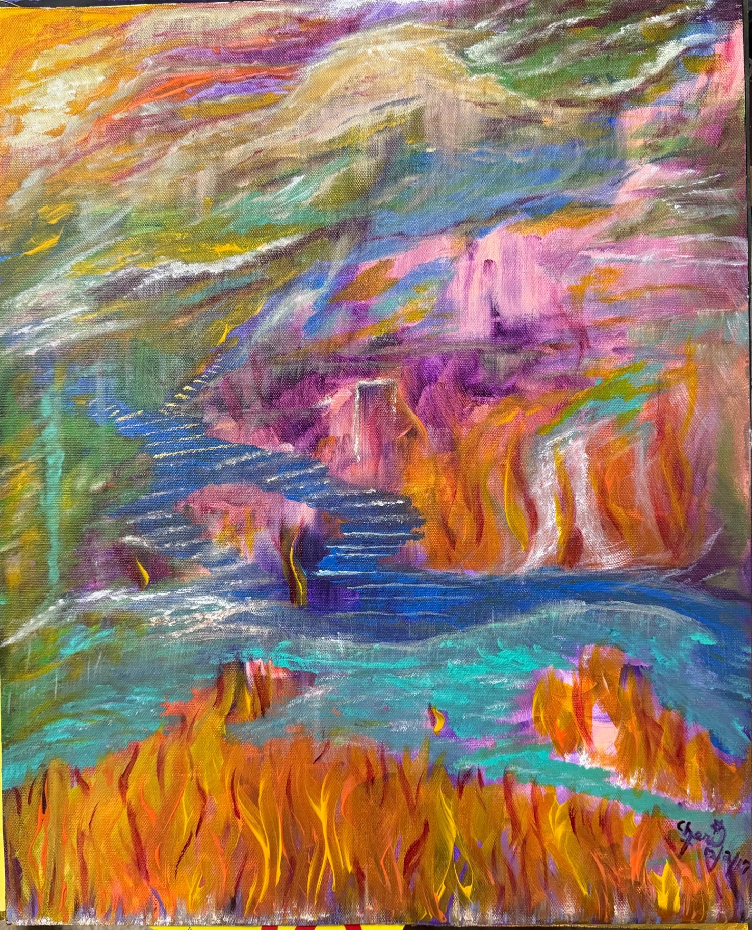 Beyond the Veil — prophetic painting by Cheri B