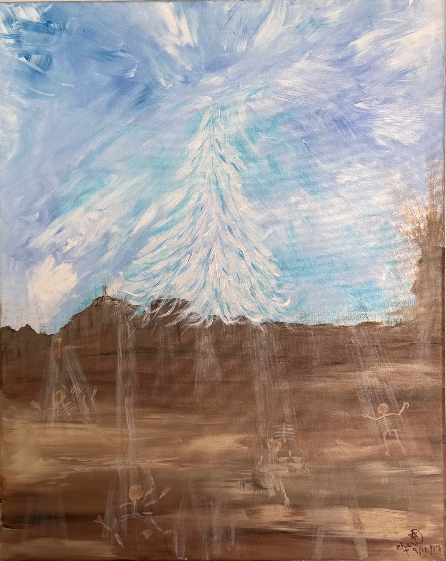 Valley of Dry Bones — prophetic painting by Cheri B